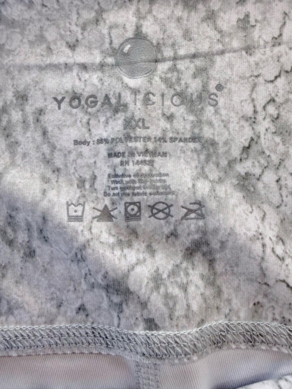 Yogalicious WATER DROPLET WHITE/GREY Leggings - Picture 5 of 6